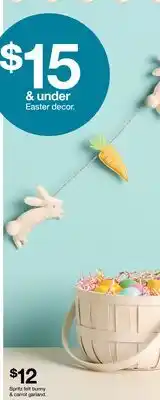 Target Spritz felt bunny & carrot garland offer