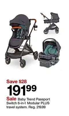 Target Baby Trend Passport Switch 6-in-1 Modular PLUS travel system offer