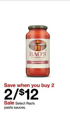 Target Select Rao's Pasta Sauces offer