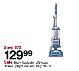 Target Shark Navigator Lift-Away Deluxe upright vacuum offer