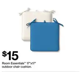 Target Room Essentials 17 x17 outdoor chair cushion offer