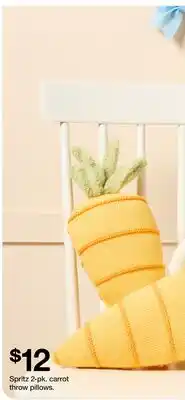 Target Spritz 2-pk. Carrot Throw Pillows offer