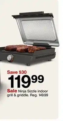 Target Ninja Sizzle indoor grill & griddle offer