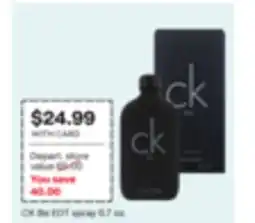 CVS CK Be EDT spray offer