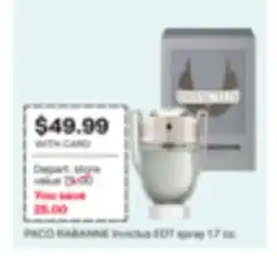CVS PACO RABANNE Invictus EDT spray offer