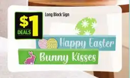 Dollar General Long Block Sign offer
