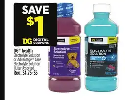 Dollar General DG health Electrolyte Solution or Advantage Care Electrolyte Solution offer