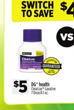 Dollar General DG health ClearLax Laxative 7 Dose offer