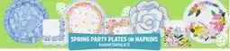 Dollar General SPRING PARTY PLATES OR NAPKINS offer