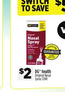 Dollar General DG health Original Nasal Spray 12HR offer