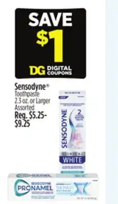 Dollar General Sensodyne Toothpaste offer