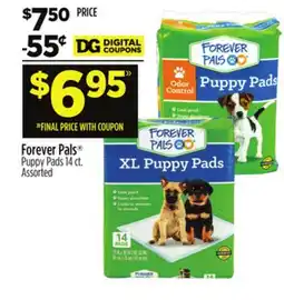 Dollar General Forever Pals Puppy Pads offer