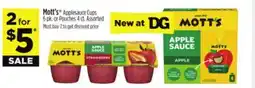 Dollar General Mott's Applesauce Cups 6 pk. or Pouches 4 ct offer