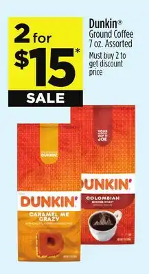 Dollar General Dunkin Ground Coffee offer