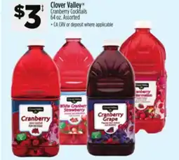 Dollar General Clover Valley Cranberry Cocktails offer