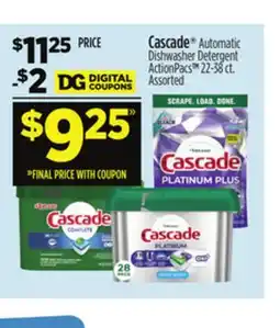 Dollar General Cascade Automatic Dishwasher Detergent offer