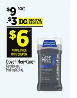 Dollar General Dove Men + Care Deodorant Midnight offer