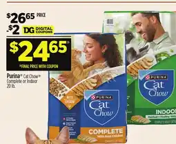 Dollar General Purina Cat Chow or Indoor offer
