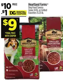 Dollar General Heartland Farms Dog Food Savory Gravy or Grilled Favorites 13.25 lb offer