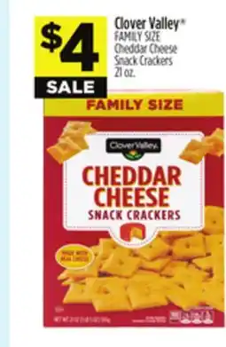 Dollar General Clover Valley FAMILY SIZE Cheddar Cheese Snack Crackers offer