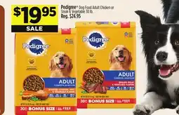 Dollar General Pedigree Dog Food Adult Chicken or Steak & Vegetable offer