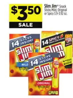 Dollar General Slim Jim Snack Sticks Mild, Original or Spicy offer