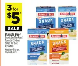 Dollar General Bumble Bee Snack On The Run! Tuna or Chicken Salad Kit offer