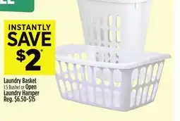 Dollar General 1.5 Bushel or Open Laundry Hamper offer