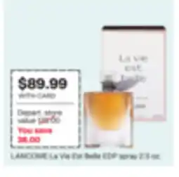 CVS LANCOME La Vie Est Belle EDP spray 2.5 oz offer