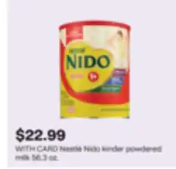 CVS Nestlé Nido kinder powdered milk 56.3 oz offer