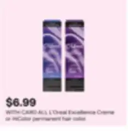 CVS ALL L'Oreal Excellence Creme or HiColor permanent hair color offer