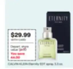 CVS CALVIN KLEIN Eternity EDT spray 3.3 oz offer