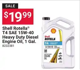 Ace Hardware Shell Rotella T4 SAE 15W-40 Heavy Duty Diesel Engine Oil, 1 Gal offer