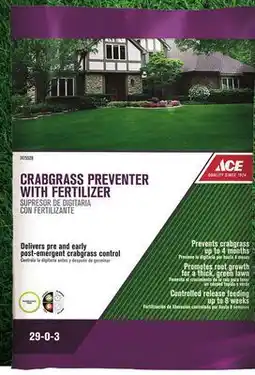 Ace Hardware Ace Crabgrass Preventer with Fertilizer offer