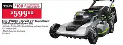 Ace Hardware EGO POWER + 56 Volt 21 Touch Drive Self-Propelled Mower Kit offer