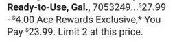 Ace Hardware Spectracide Ready-to-Use, Gal. One-Shot Weed & Grass Killer Concentrate, 32 Oz offer