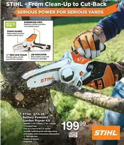 Ace Hardware STIHL GTA 26 Battery Powered Garden Pruner Kit offer