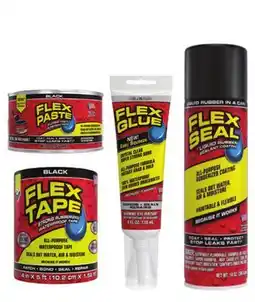 Ace Hardware Flex Paste , Flex Tape , Flex Glue , or Flex Seal Rubberized Sealants offer