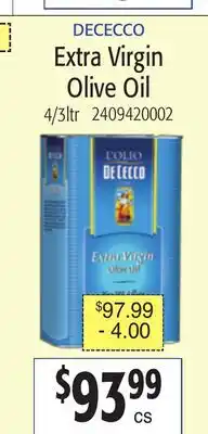 Restaurant Depot DECECCO Extra Virgin Olive Oil offer