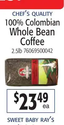 Restaurant Depot 100% Colombian Whole Bean Coffee offer