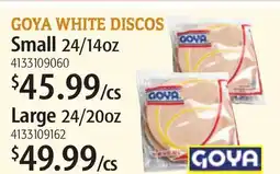 Restaurant Depot GOYA WHITE DISCOS offer