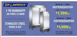 Restaurant Depot REACH-IN REFRIGERATOR offer