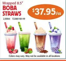 Restaurant Depot Wrapped 8.5 BOBA STRAWS offer