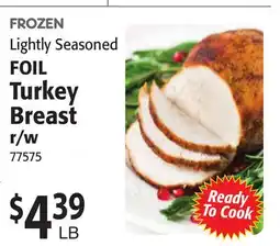 Restaurant Depot FROZEN Lightly Seasoned FOIL Turkey Breast offer