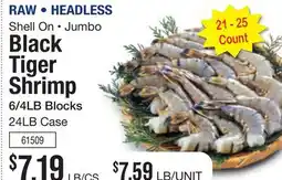 Restaurant Depot Shell On • Jumbo Black Tiger Shrimp offer