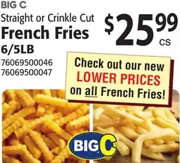Restaurant Depot BIG C Straight or Crinkle Cut French Fries offer