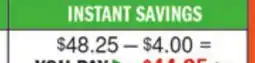 Restaurant Depot INSTANT SAVINGS offer