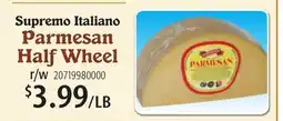 Restaurant Depot Supremo Italiano Parmesan Half Wheel offer