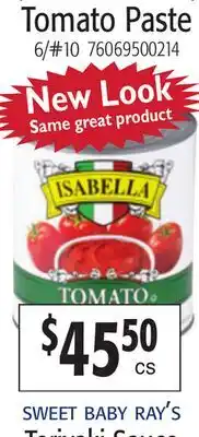Restaurant Depot ISABELLA Tomato Paste offer