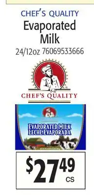 Restaurant Depot CHEF'S QUALITY Evaporated Milk offer